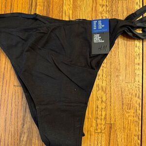 NWT (XXL) H&M black cotton string thong panty 5 pack